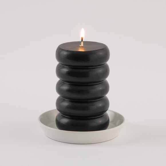 View Unscented Rib Shaped Pillar Candle View Unscented Rib Shaped Pillar Candle