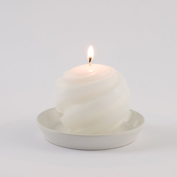 View Unscented Twist Shaped Wax Candle View Unscented Twist Shaped Wax Candle
