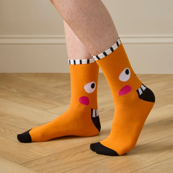 Pack of 2 Halloween Pumpkin Socks