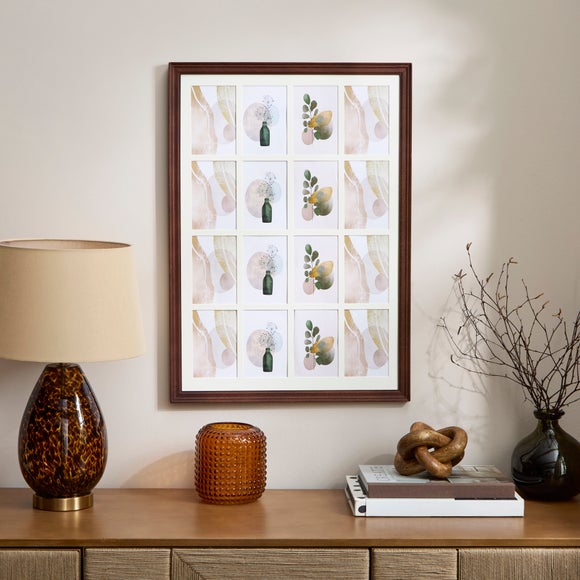 Mango Wood 16 Aperture Multi Photo Frame