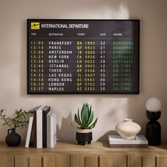 Departures Framed Canvas