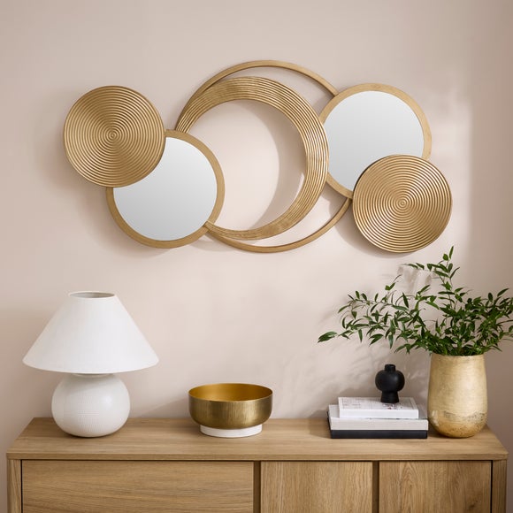 View Circular Abstract Mirrored Wall Art View Circular Abstract Mirrored Wall Art