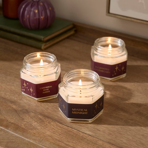 Midnight Zodiac Set of 3 Mini Candles