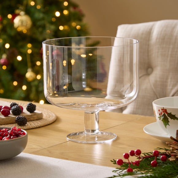 Large Glass Trifle Bowl