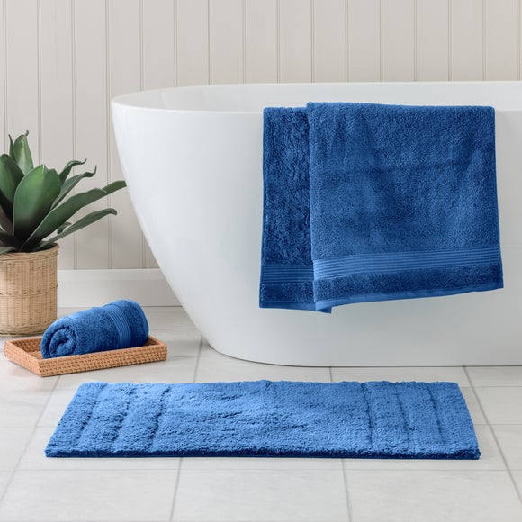 Luxury Cotton Textured Stripe Bath Mat