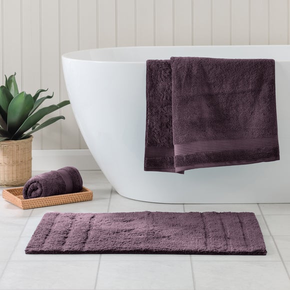 Luxury Cotton Textured Stripe Bath Mat