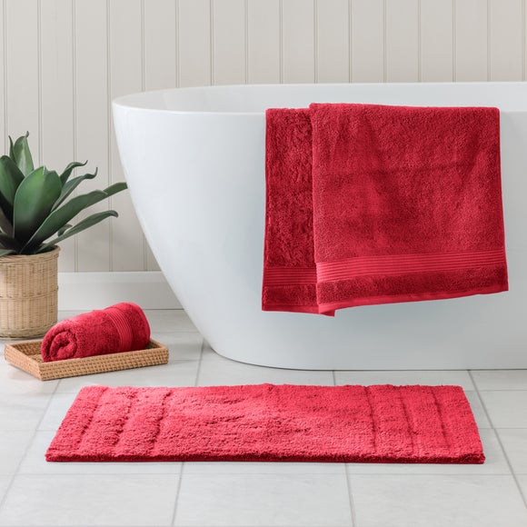 Luxury Cotton Textured Stripe Bath Mat