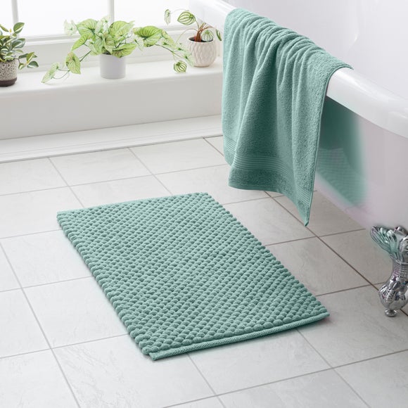 Recycled Polyester and Cotton Pebble Bath Mat