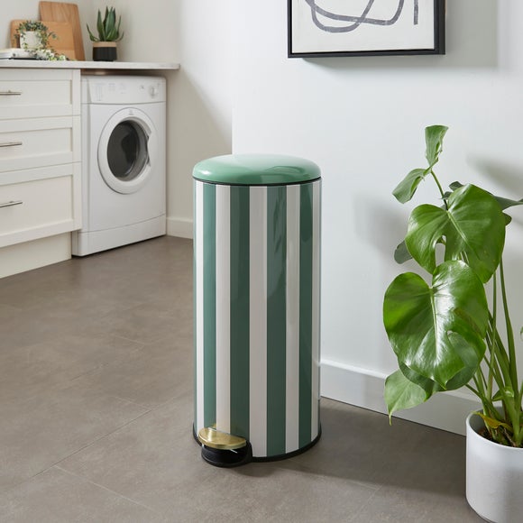 Beatrice Stripe 30L Pedal Bin
