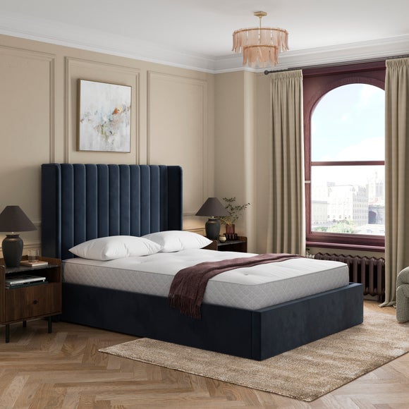 Skylar Velvet Ottoman Bed
