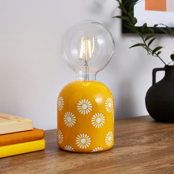 Yellow Sun Bulb Holder LED Table Lamp