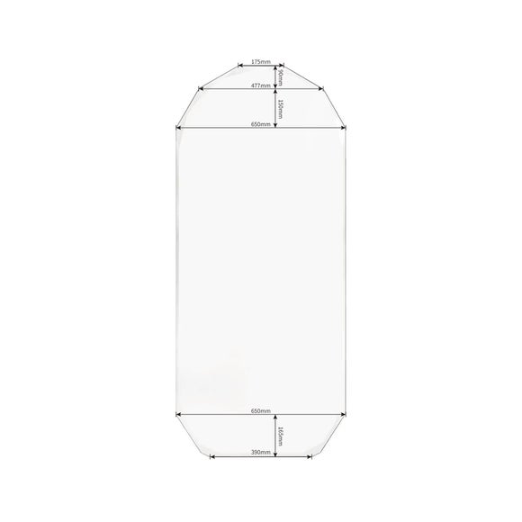 Photo 4 of Livia Luxe Bevelled Edge Oval Full Length Wall Mirror