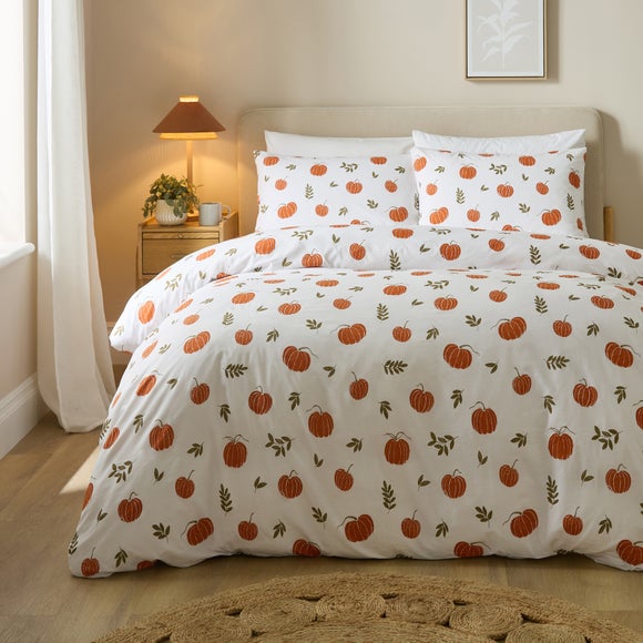 Pumpkin Polycotton Duvet Cover & Pillowcase Set