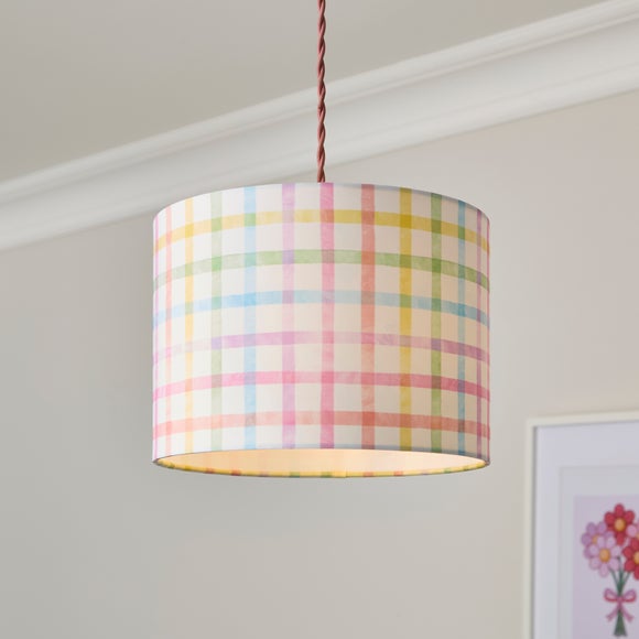 Rainbow Gingham Easy Fit Lamp Shade