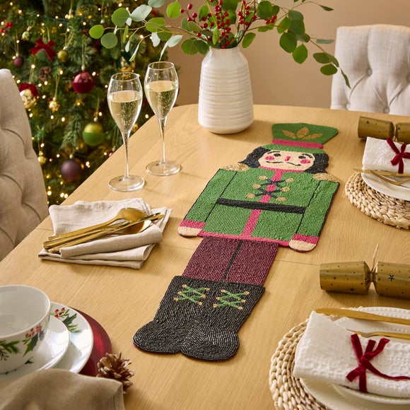 Beaded Nutcracker Table Runner