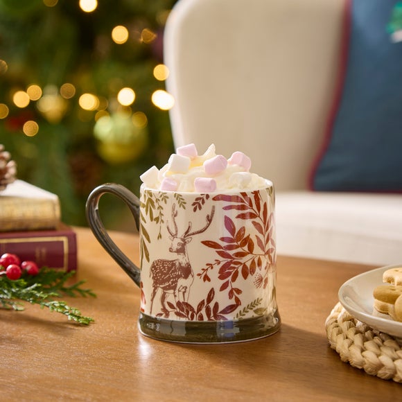 Winter Harvest Deer Tankard Mug