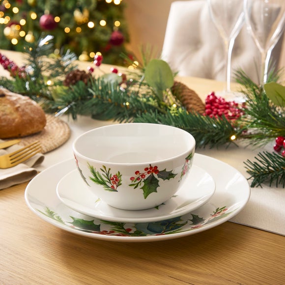 Traditional Spruce 12 Piece Dinner Set