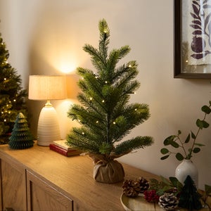 2ft Pre Lit Tree In Burlap Base