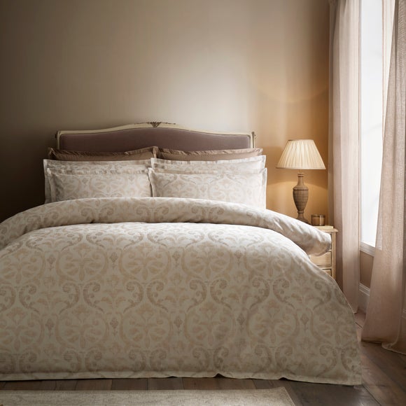 View Dorma Rhaine 100 Cotton Jacquard Duvet Cover & Pillowcase Set View Dorma Rhaine 100 Cotton Jacquard Duvet Cover & Pillowcase Set