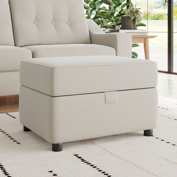 View Baxter Ii Chenille Soft Texture Footstool