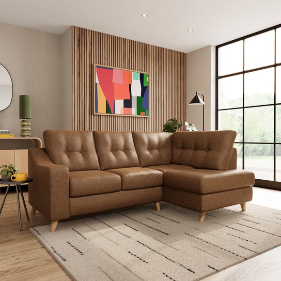 Baxter II Arizona Faux Leather Corner Chaise Sofa