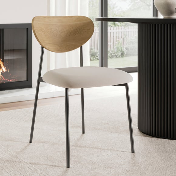 Finn Curved Back Dining Chair, Fabric