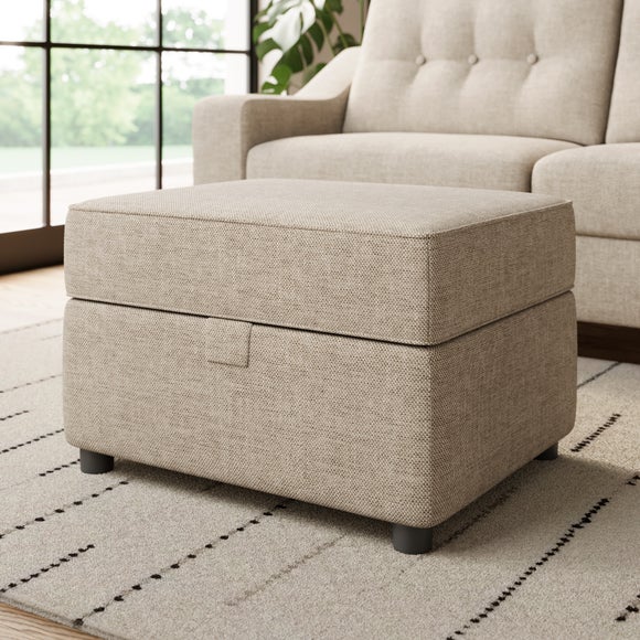 Baxter II Basket Weave Footstool Warm