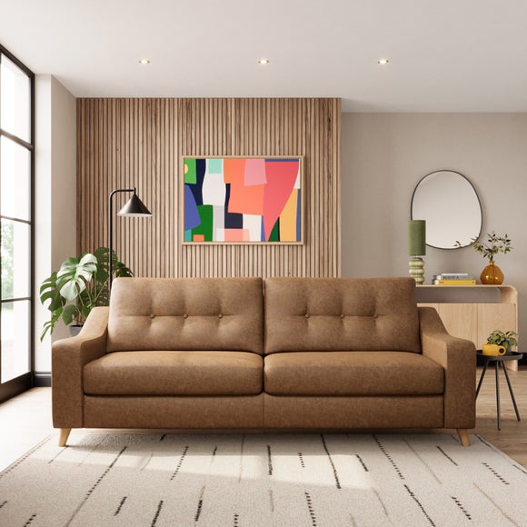 Baxter Ii Arizona Faux Leather 4 Seater Sofa