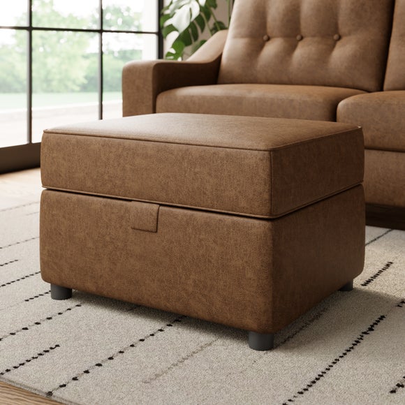 Baxter II Arizona Faux Leather Footstool