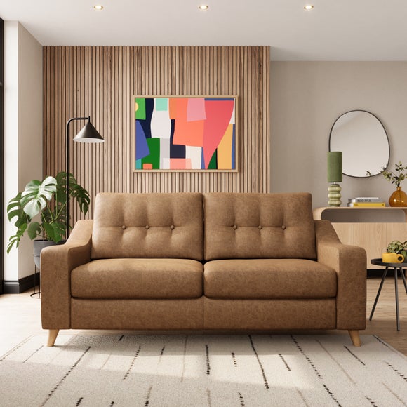 Baxter Ii Arizona Faux Leather 3 Seater Sofa