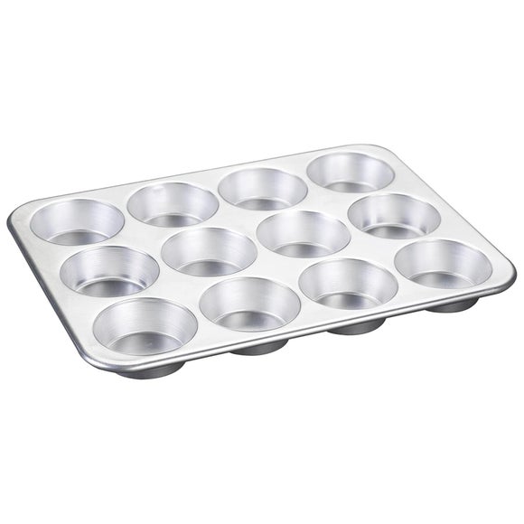 Nordic Ware Naturals Silver Cavity 12 Cup Muffin Pan