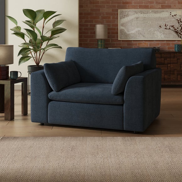 Aspen Textured Faux Linen Snuggle Chair