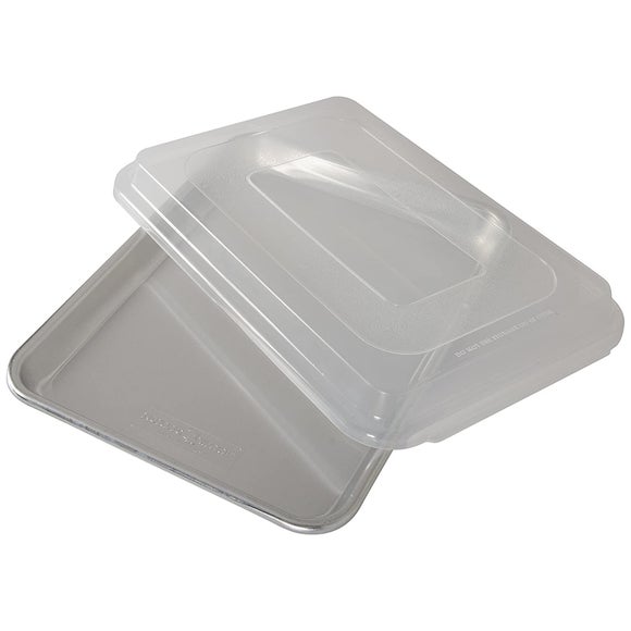 Nordic Ware Naturals Silver Bakers Quarter Sheet with Lid