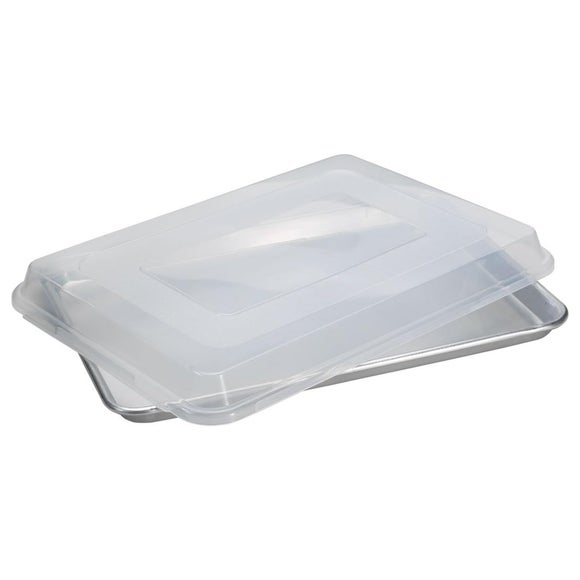 Nordic Ware Naturals Silver Bakers Half Sheet Pan with Lid