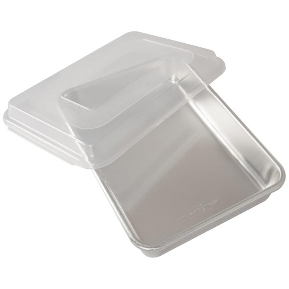 Nordic Ware Naturals Silver 9"x13" Rectangular Cake Pan with Lid
