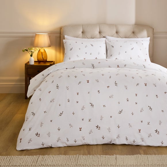Elise Floral 100% Brushed Cotton Duvet Cover & Pillowcase Set