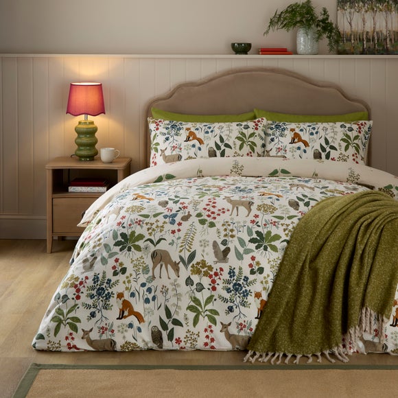 Woodland Wonders 100% Brushed Cotton Duvet Cover & Pillowcase Set