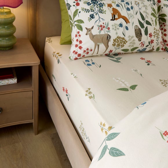 Woodland Wonders 100% Brushed Cotton Fitted Sheet