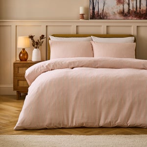 Camille Stripe 100 Brushed Cotton Duvet Cover & Pillowcase Set