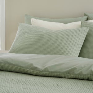Ashton Cotton Waffle 100 Cotton Standard Pillowcase Pair
