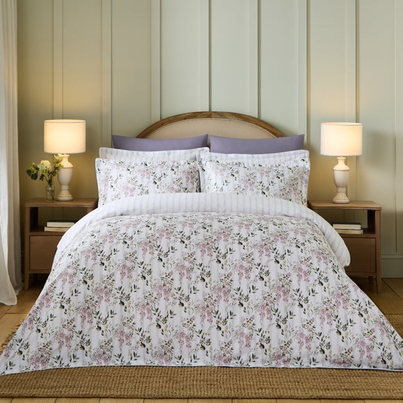 Dorma Hampton Stripe 100% Cotton Sateen Duvet Cover & Pillowcase Set
