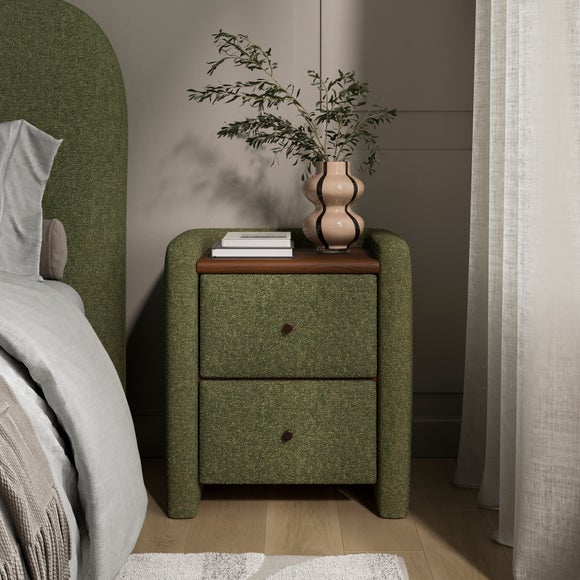 Squidge 2 Drawer Boucle Bedside Table