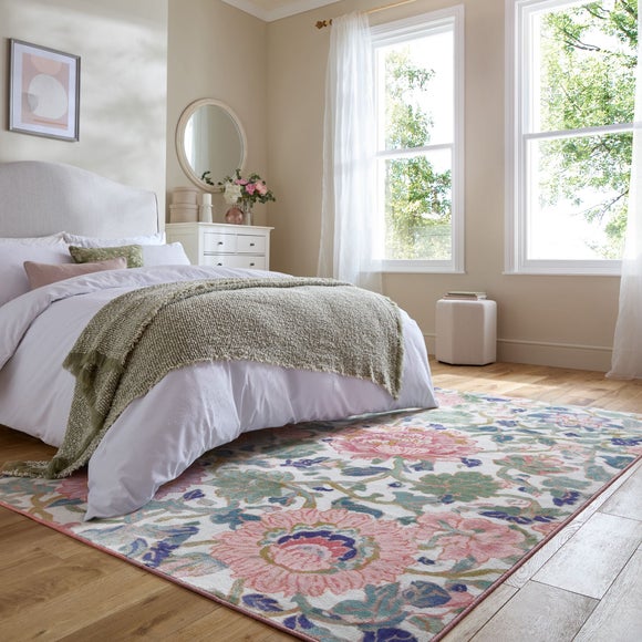 Amberley Floral Washable Rug