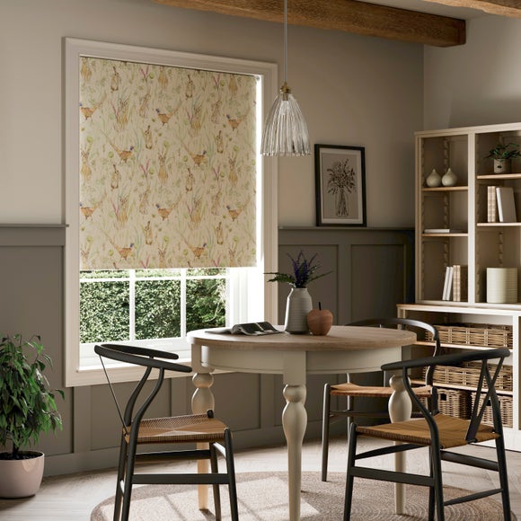 Hare and Pheasant Blackout Roller Blind