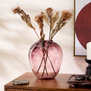Brown Confetti Glass Vase
