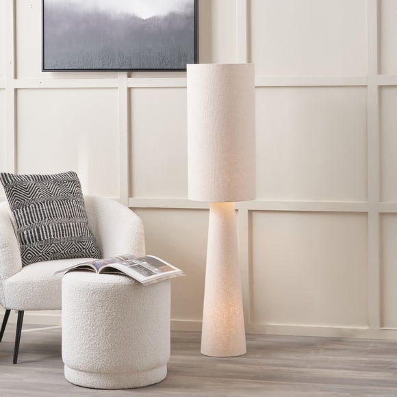 View Pacific Lifestyle Mirissa Slubby Handloom Fabric Floor Lamp View Pacific Lifestyle Mirissa Slubby Handloom Fabric Floor Lamp
