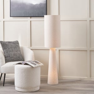 Pacific Lifestyle Mirissa Slubby Handloom Fabric Floor Lamp