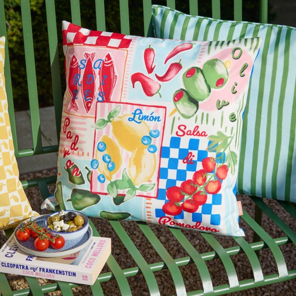 Mediterranean Picnic Outdoor Square Cushion