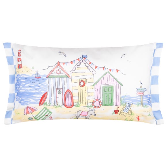 Beach Huts Outdoor Rectangle Cushion