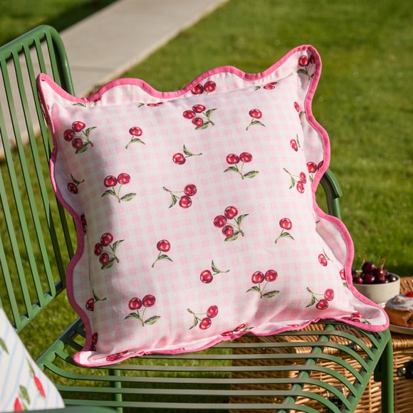 Fruits Cherries Outdoor Square Cushion